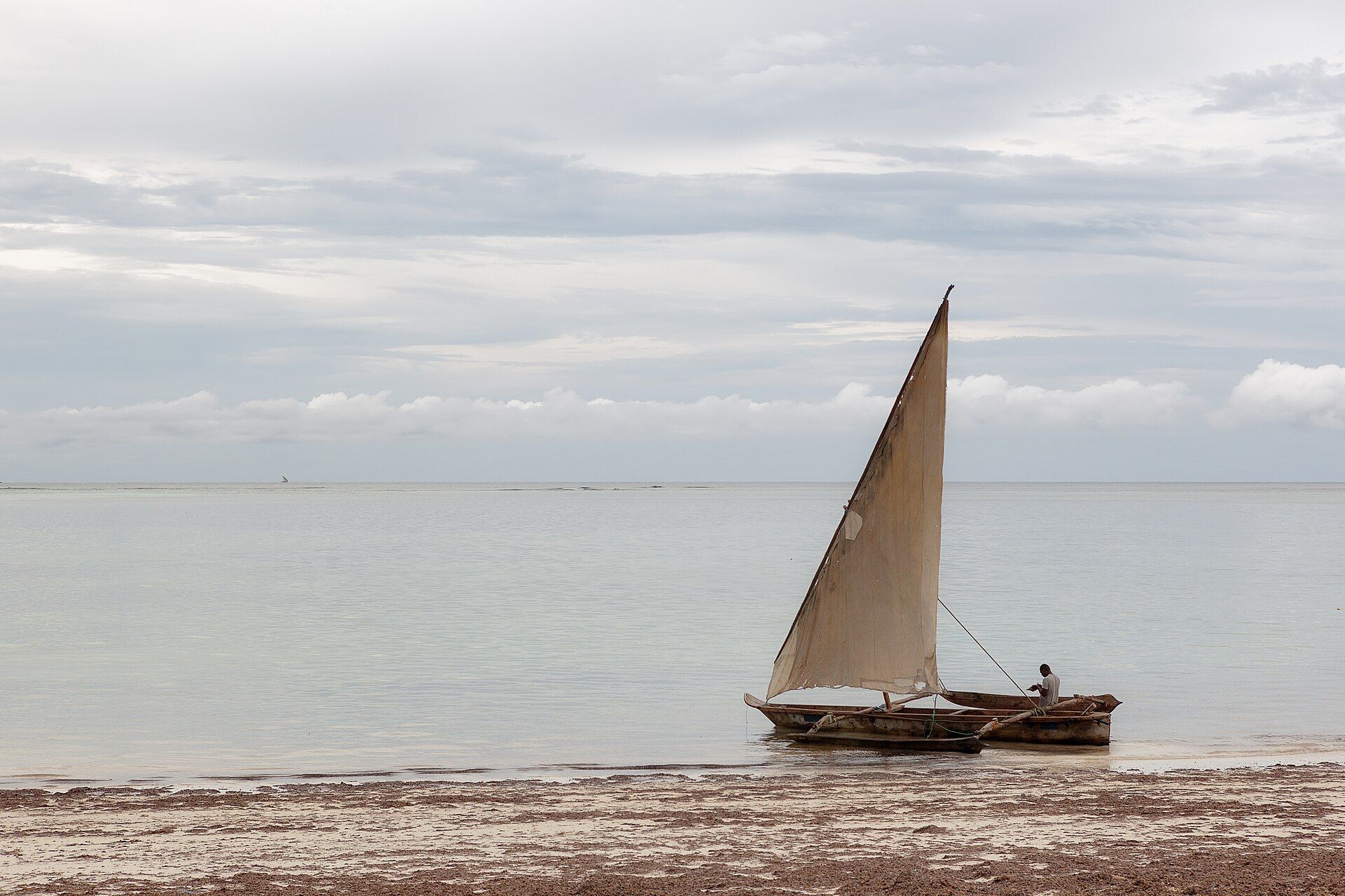 A dhow off the coast of Zanzibar